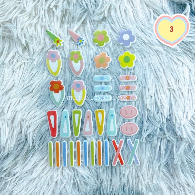 |PHỤ KIỆN CÓ SẴN|Sticker dán má,tóc cho doll 10,15,20cm