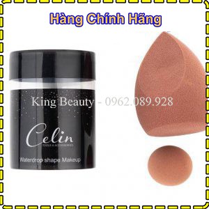 Mút Tán Nền Celin Nâu , Tặng Kèm 1 Mút Nhỏ Đánh Góc Bé