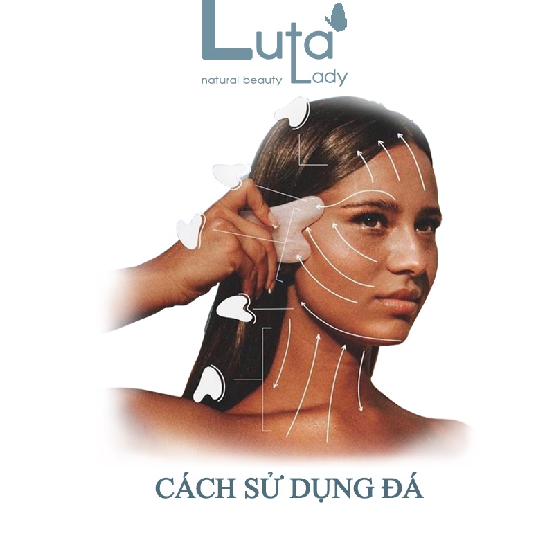 Đá guasha massage mặt, Cây lăn mát xa mặt giúp thon gọn nâng cơ ngăn ngừa lão hóa