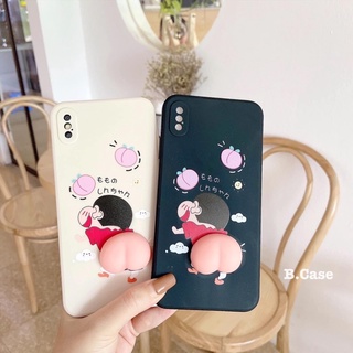 Ốp shin đào mochi cạnh vuông bảo vệ camera