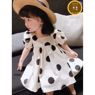 Váy chấm bi siêu dễ thương cho bé
