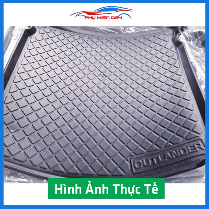 Thảm nhựa lót cốp Outlander 2016-2017-2018-2019-2020-2021-2022 nhựa dẻo dày dặn đàn hồi tốt