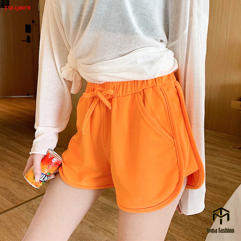 Quần đùi nữ TEMA - quần short nữ cạp chun có túi vải kèm dây nơ siêu xinh | WebRaoVat - webraovat.net.vn