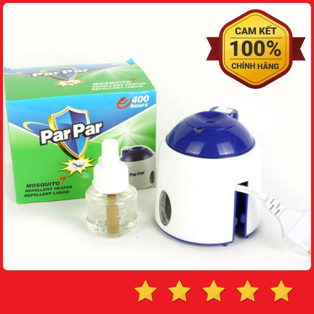 MÁY XÔNG TINH DẦU ĐUỔI CÔN TRÙNG PARPAR + KÈM LỌ TINH DẦU ( BÁN BUÔN GIẤY GẤU TRÚC )