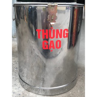 Thùng đựng gạo bằng chất liệu thép trắng, tôn , inox loại 20kg