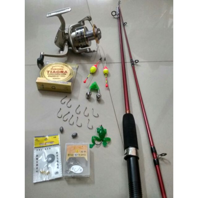 Combo bộ cần câu shimano 2 khúc đặc 2m10, máy câu yolo TFB 6000. Tặng kèm phụ kiện