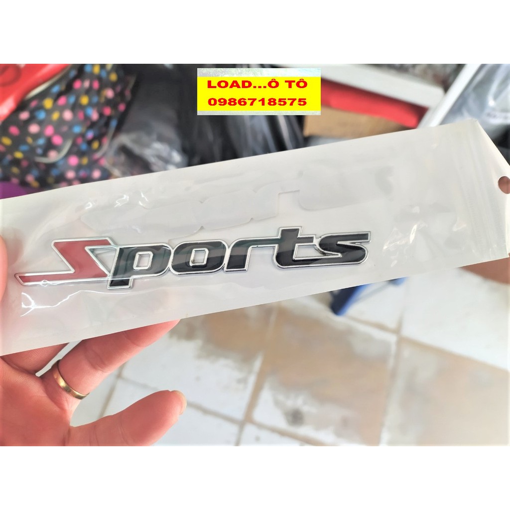 Chữ Sport Kim Loại Dán Ô Tô Cao Cấp, Hàng Inox 304 Chống Rỉ