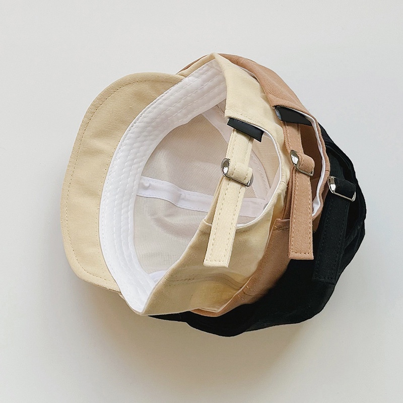 Mũ bóng chày cotton mềm màu trơn điều chỉnh được thời trang xuân hè cho bé