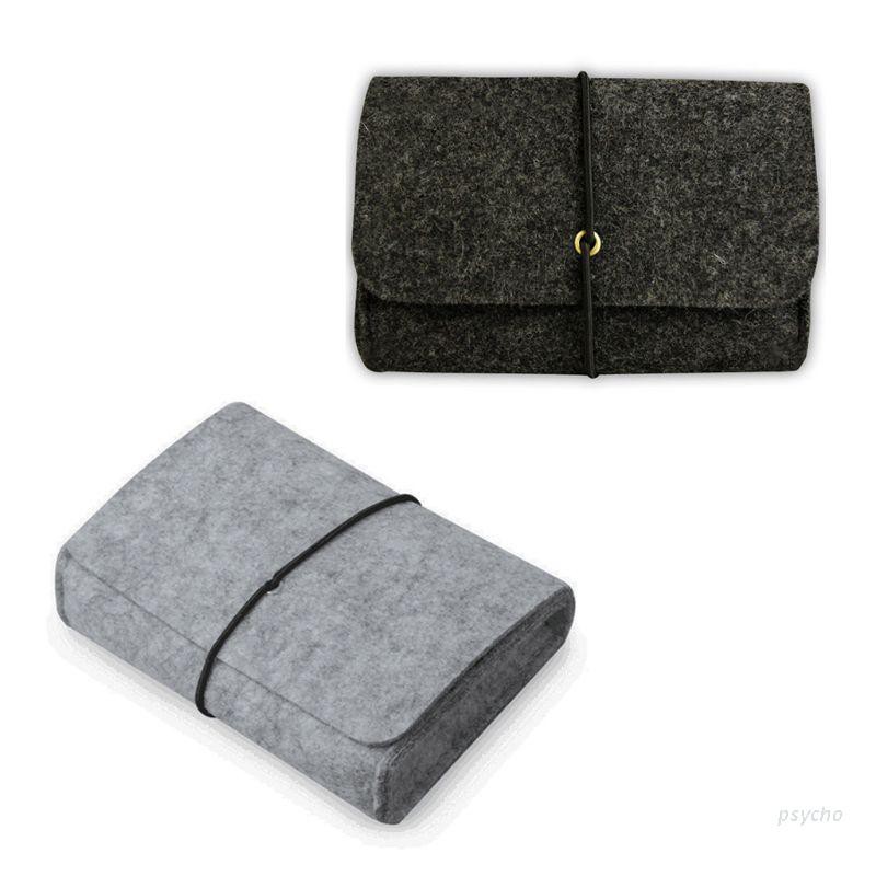 Túi vải nỉ nhỏ gọn mềm mại đựng bộ sạc nguồn/ chuột bảo vệ tiện dụng