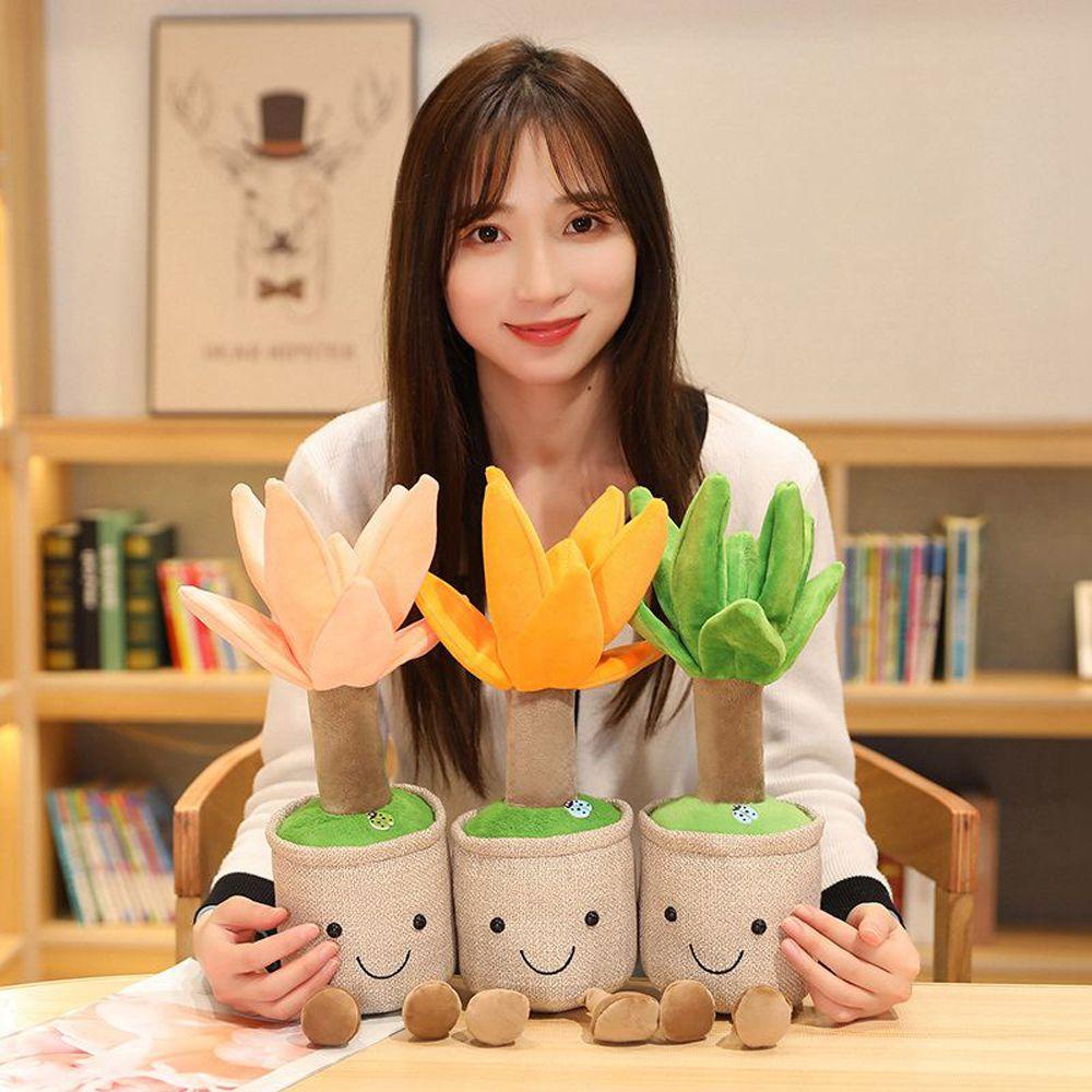 JARRED Gối Nhồi Bông Mềm Mại Hình Cây Râu Rồng Đáng Yêu Trang Trí Phòng Bé