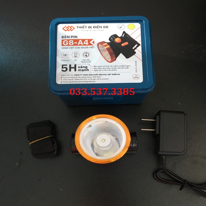 Đèn bin mini, đèn đeo đầu G8 A4 đa năng siêu sáng