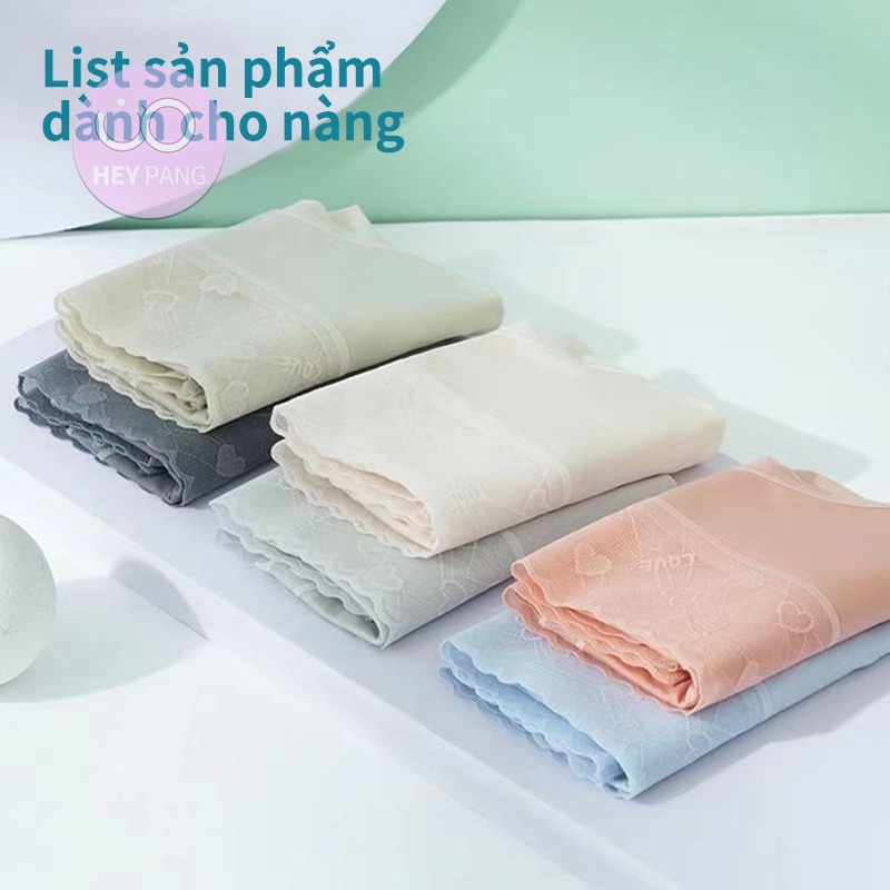 Quần lót ren nữ sexy xuyên thấu đũng cotton kháng khuẩn viền ren trái tim quyến rũ HEYPANG VN032