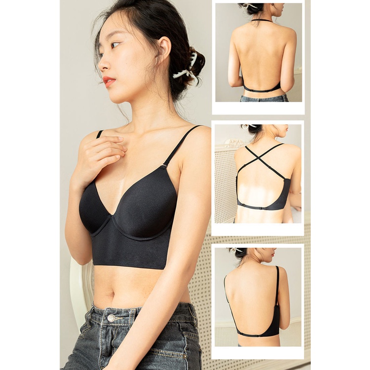 Áo Lót Nâng Ngực Hở Lưng Có Gọng Thép Mỏng Gợi Cảm Hàng Mới Dành Cho Bạn Nữ