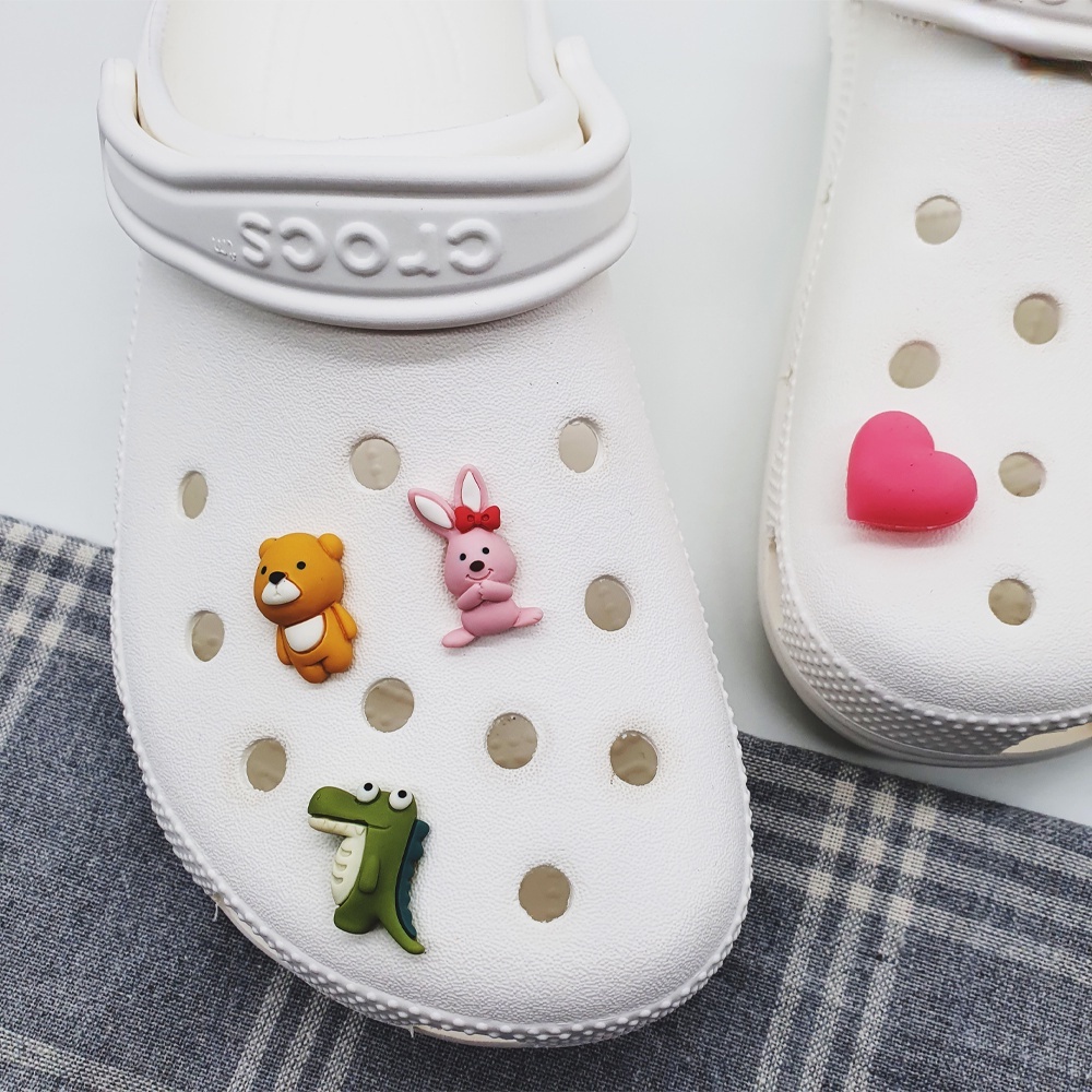 Phụ Kiện Trang Trí Giày Crocs Hình Động Vật (Wacky Bear / Thỏ / Cá Sấu / Cá Sấu Với A Glance) Dễ Thương