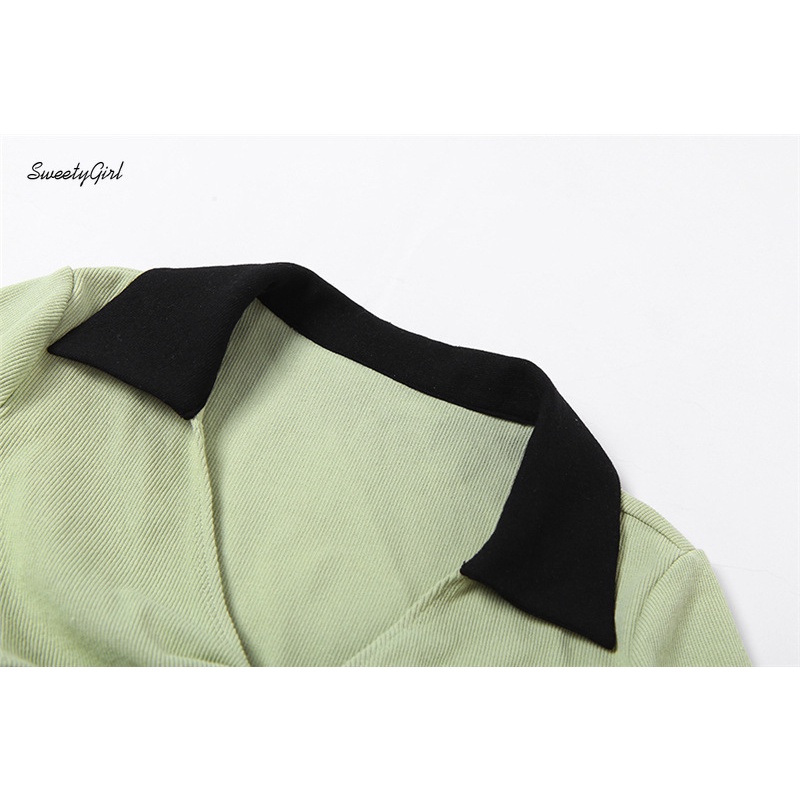 Áo Croptop Cổ Chữ V Tay Ngắn Dáng Ôm Thời Trang Dành Cho Nữ 2022