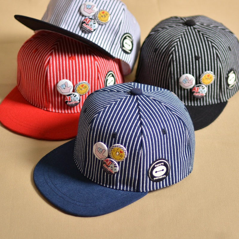 Mũ lưỡi trai kẻ sọc cho bé