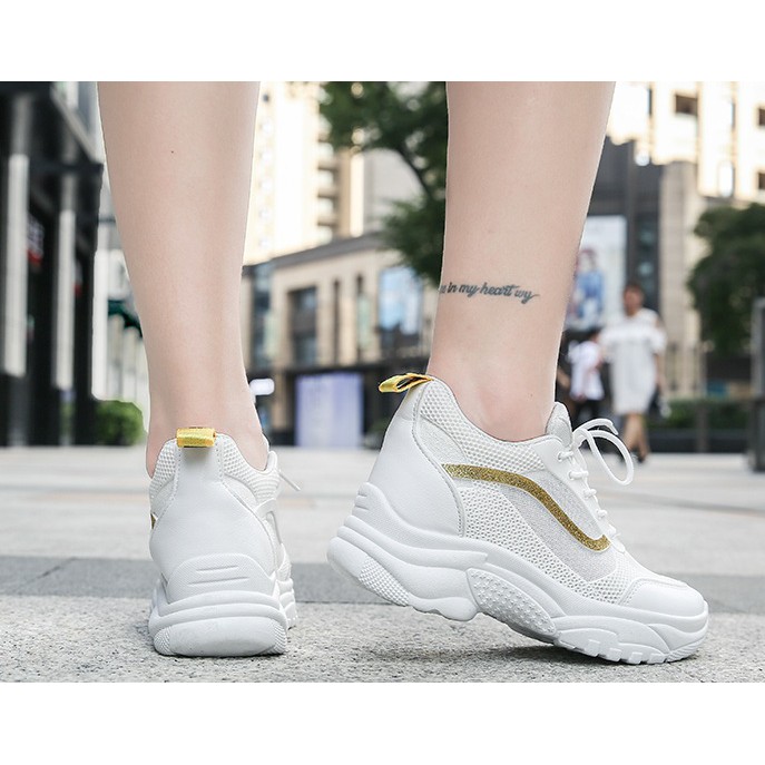 Giày thể thao độn đế vạch sóng đế 6 cm D293350 kẻ vạch nhũ siêu xinh siêu thoáng mã hot (Video thật) | BigBuy360 - bigbuy360.vn