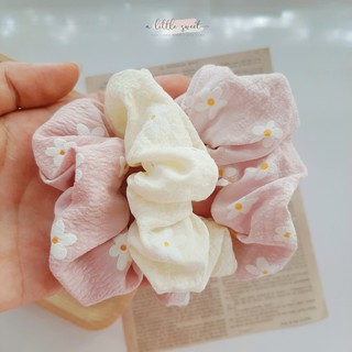 Dây cột tóc scrunchies hoa cúc daisy lãng mạn