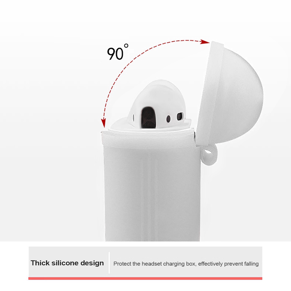 Vỏ bọc silicone bảo vệ hộp đựng tai nghe Airpods Pro/Inpods 12 chống sốc màu macaron gắn móc khóa tiện lợi