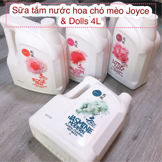 Sữa tắm nước hoa chó mèo Joyce &amp; Dolls các mùi hương – can 4 lit( Mùi mới )