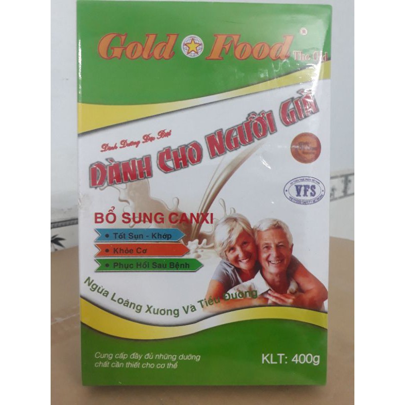 Sữa bột dinh dưỡng Goldfood dinh dưỡng dành cho người già hộp giấy 400g
