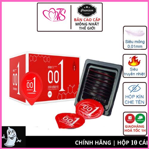 Bao cao su siêu mỏng 0.01 OLO nữ thần đỏ, kéo dài thời gian, siêu truyền nhiệt - TS Plus Store