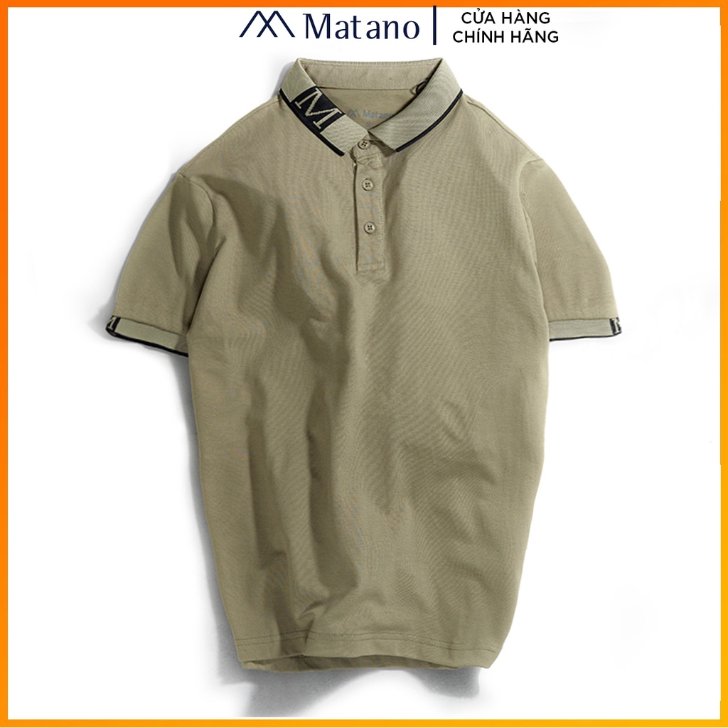Áo phông polo nam có cổ MATANO - Áo thun nam cổ trụ bẻ, vải cá sấu cotton cao cấp, bo cổ dệt họa tiết M độc quyền 032 | BigBuy360 - bigbuy360.vn