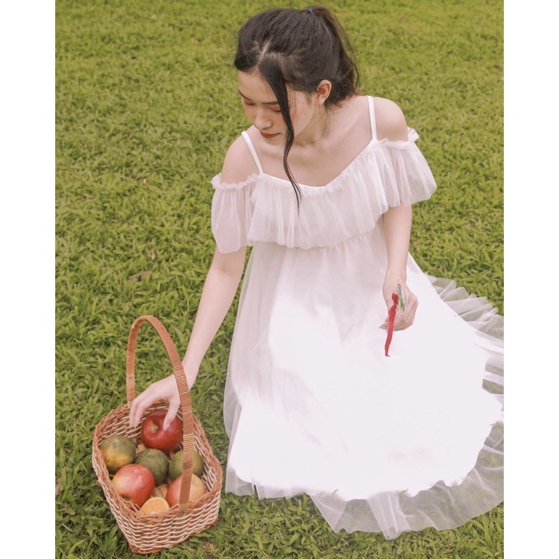 VÁY ĐI CHƠI - OFF-SHOULDER DRESS - VÁY TULLE HAI DÂY | BigBuy360 - bigbuy360.vn
