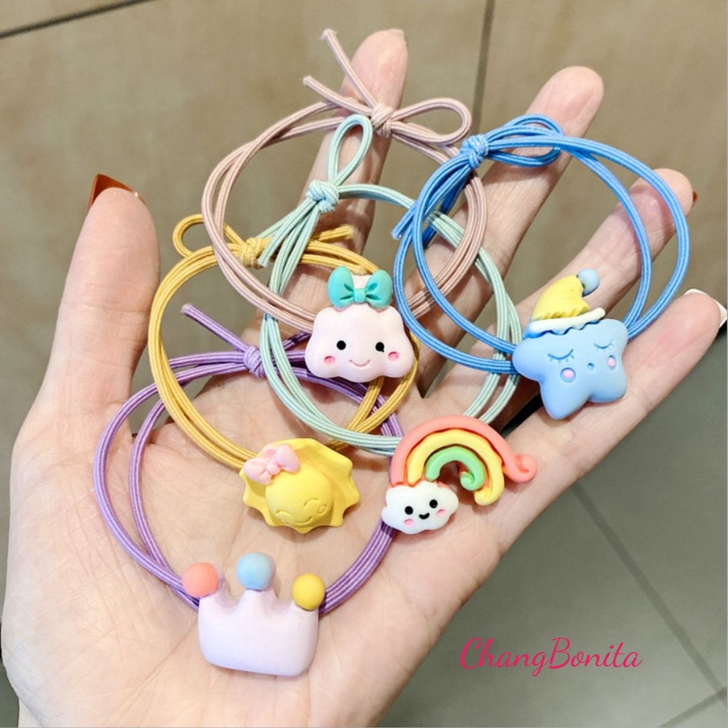 1 dây buộc tóc hình gấu/dâu tây/ khủng long/đám mây đáng yêu cho nữ BT13