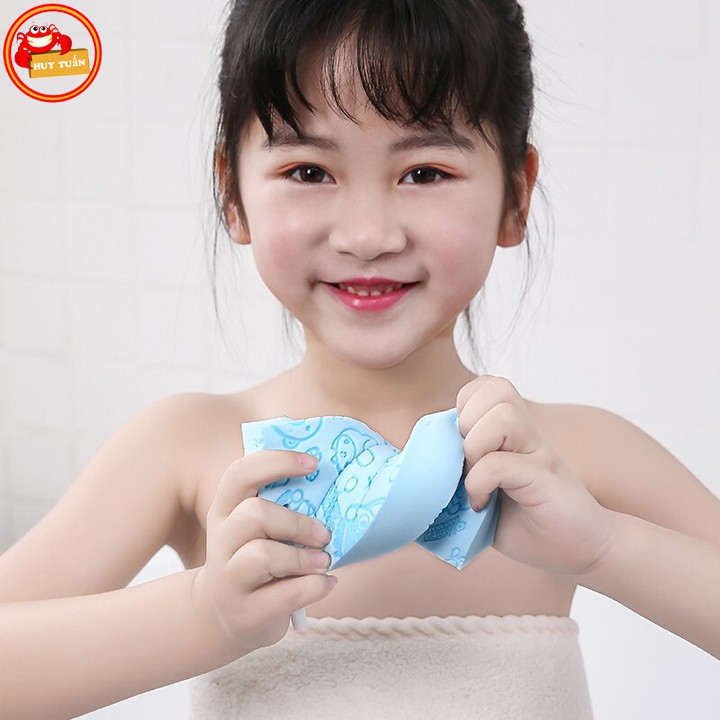 Mút tắm tẩy da chết PORORO Hàn Quốc nhiều màu dễ thương (MT04)