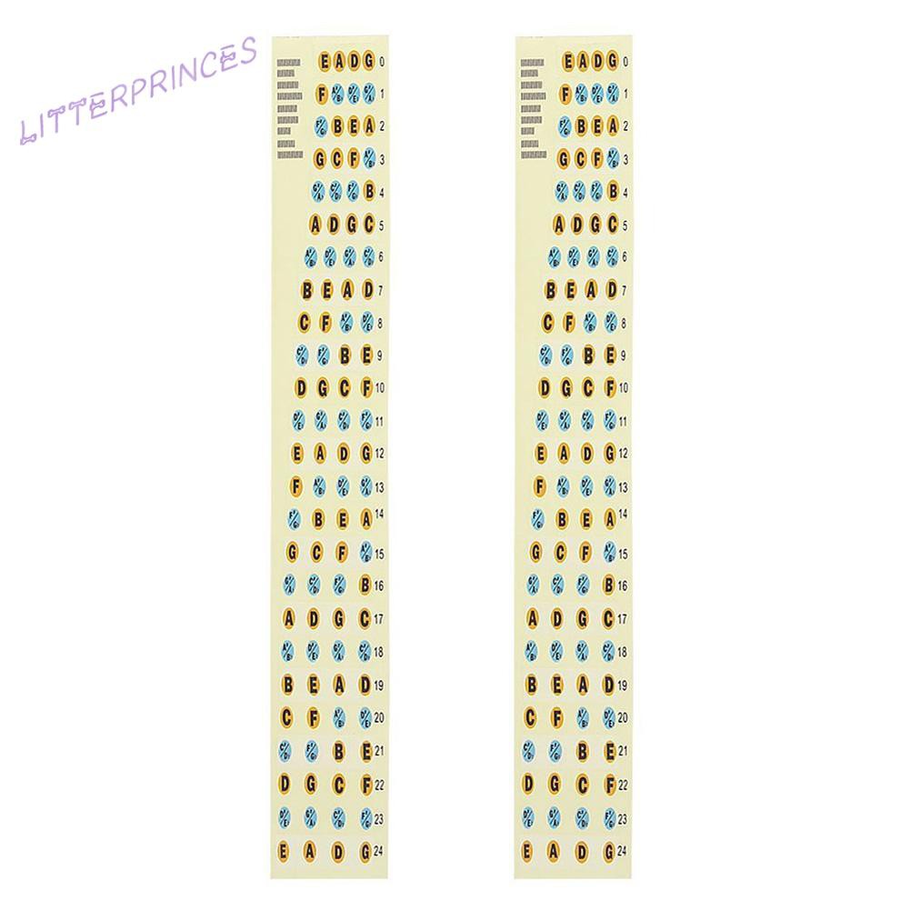 Litterprinces 2Pcs Fretboard Fingerboard Note Label Fret Stickers for Guitar Bass