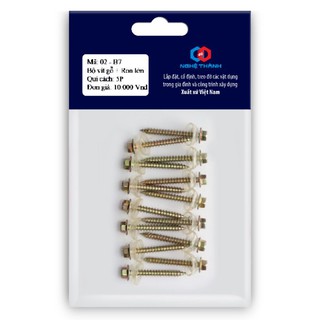Vít gỗ đầu lục giác bằng thép với ron nhựa lớn PVC