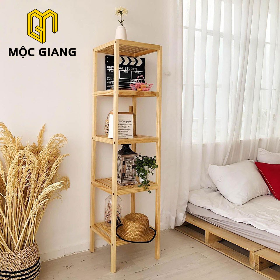 Kệ Gỗ Vuông 5 Tầng Đa Năng - Thiết Kế Đơn Giản Tiện Lợi - 5F Mộc Giang