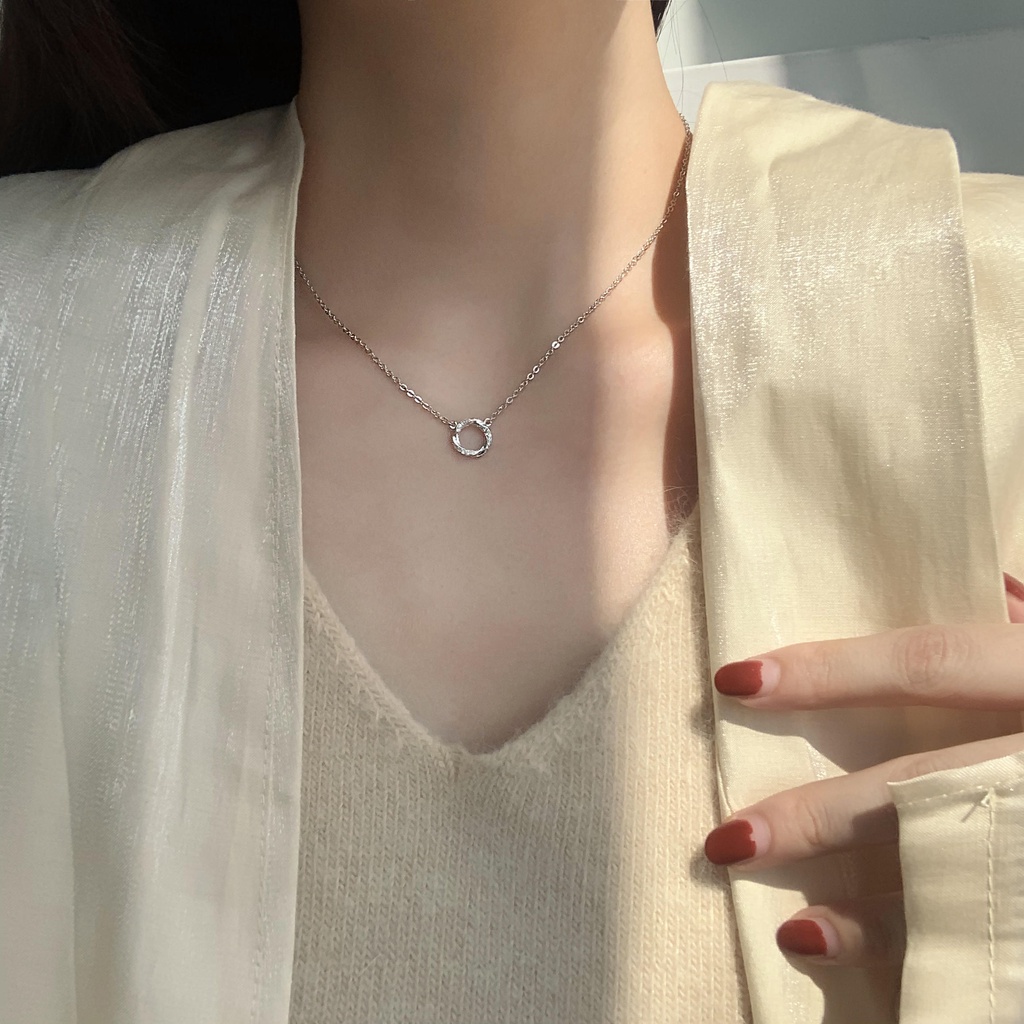 Vòng cổ mạ bạc 925 đính đá thời trang cho nữ