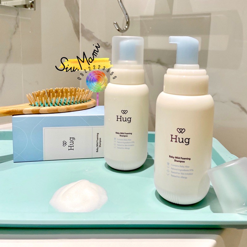 DẦU GỘI DẠNG BỌT KHÔNG CAY MẮT HUG BABY MILD FOAM SAMPOO 🌈