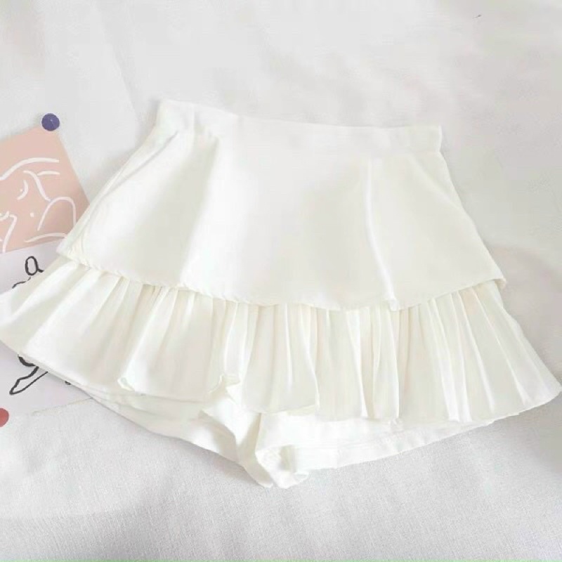 Chân váy ngắn 2 tầng xoè  công sở nữ