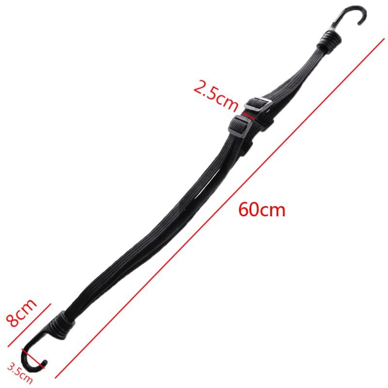 Dây Đai 2 Móc 65cm - Wp01 Màu Đen Gắn Mũ Bảo Hiểm Xe Mô Tô