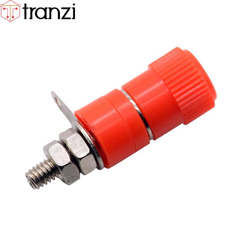 Giắc bắp chuối cái 4mm đỏ JS-910B - túi 10 cái