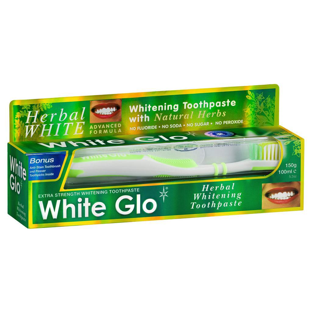 Sản phẩm chính hãng - Kem đánh răng White Glo 150ml