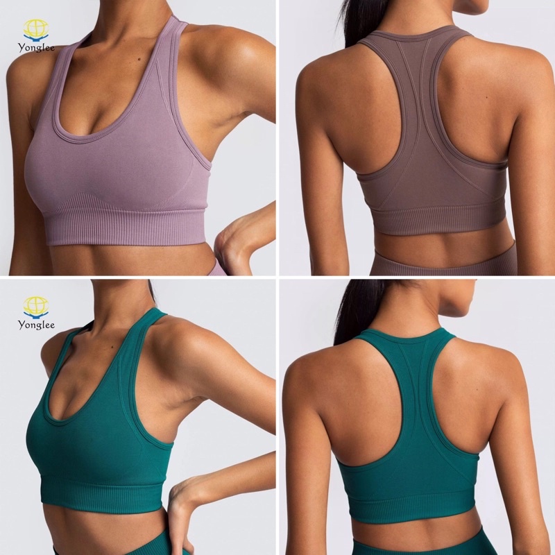 Áo bra tập Gym Yoga xuất khẩu cao cấp vải dệt co dãn tốt Lin Sport BR22090
