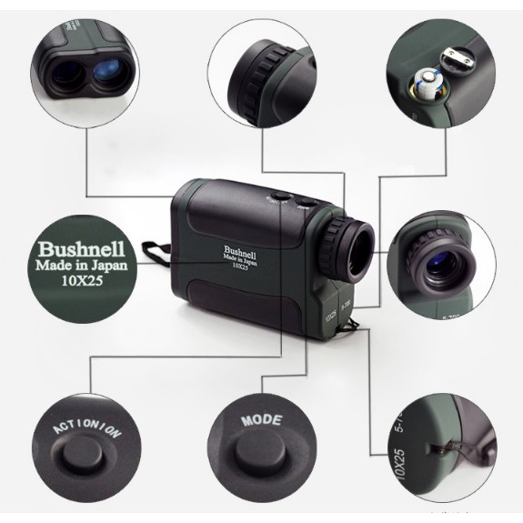 ỐNg Nhòm Đo Khoảng Cách  Bushnell 10x25 Chơi Golf - Kingshop nhập