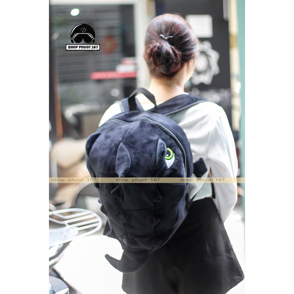 Balo Con Khủng Long màu Đen dễ thương cực kì luôn