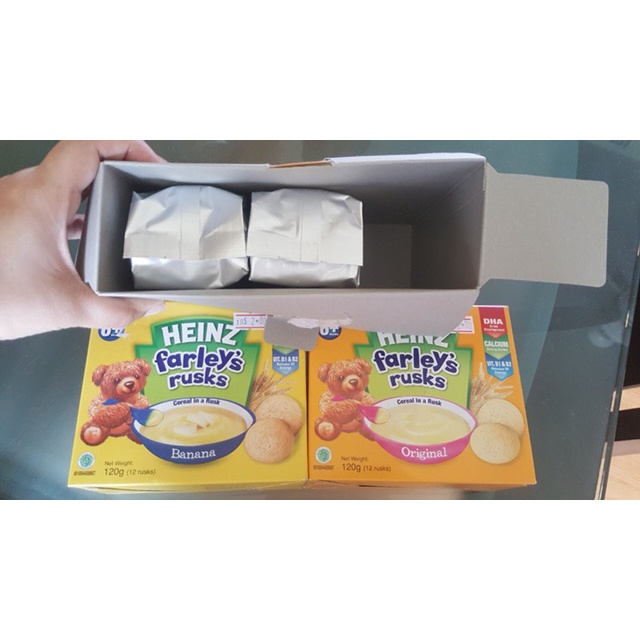 Bánh Ăn Dặm Heinz Farley's Rusks Cho Bé 6M+ Nhiều Vị Hộp 120g