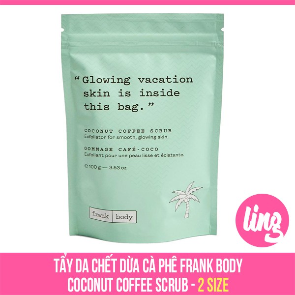 [Frank Body] Tẩy da chết dừa cà phê Frank Body Coconut Coffee Scrub 200g