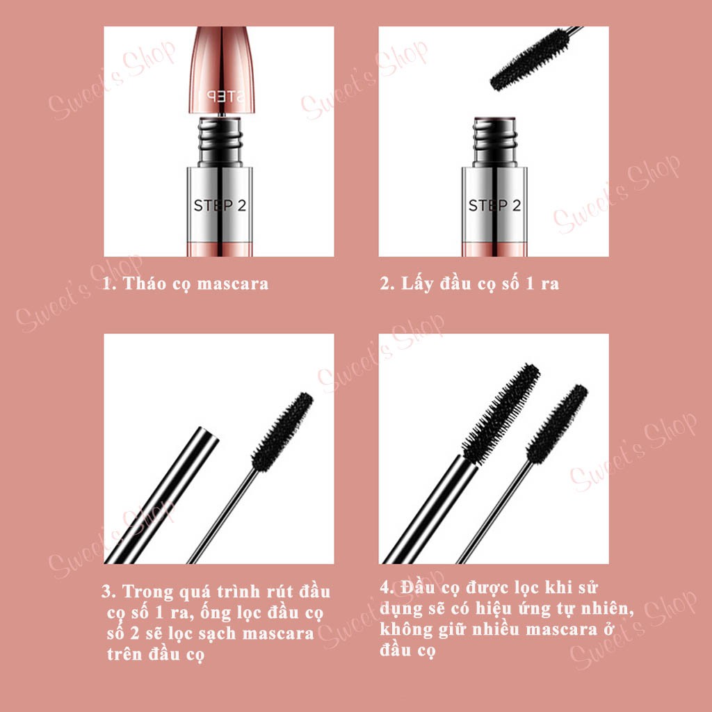 [Hàng Siêu Cấp] Mascara 💖FREESHIP💖 Mascara 4DQIC 2 trong 1 không thấm nước, lâu trôi, dày và dài mi hàng nội địa Trung | BigBuy360 - bigbuy360.vn
