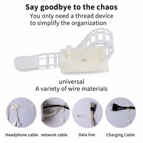 Giá đỡ Cáp Có Thể Điều Chỉnh 12 Mmảnh, Kẹp Buộc Cáp Tự Dính, Giá Đỡ Dây Buộc, Bộ Giữ Dây Cáp Treo Tường Trên Tường Máy Tính Để Bàn