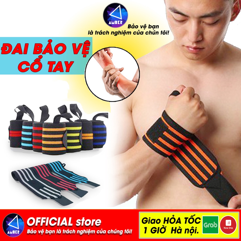 Đai Trợ Lực Cổ Tay - Đai Đeo Cổ Tay Tập Gym, Chơi Thể Thao  - AMBERVIETNAM
