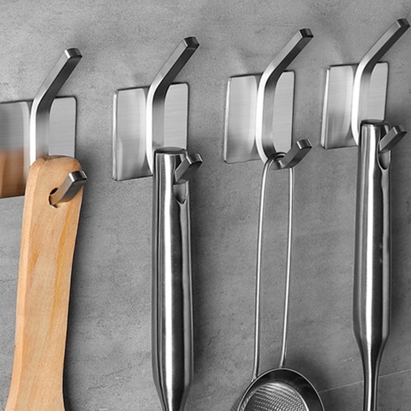 QQ Bộ 4 Móc Treo Đồ Gắn Tường Bằng Kim Loại Tiện Dụng