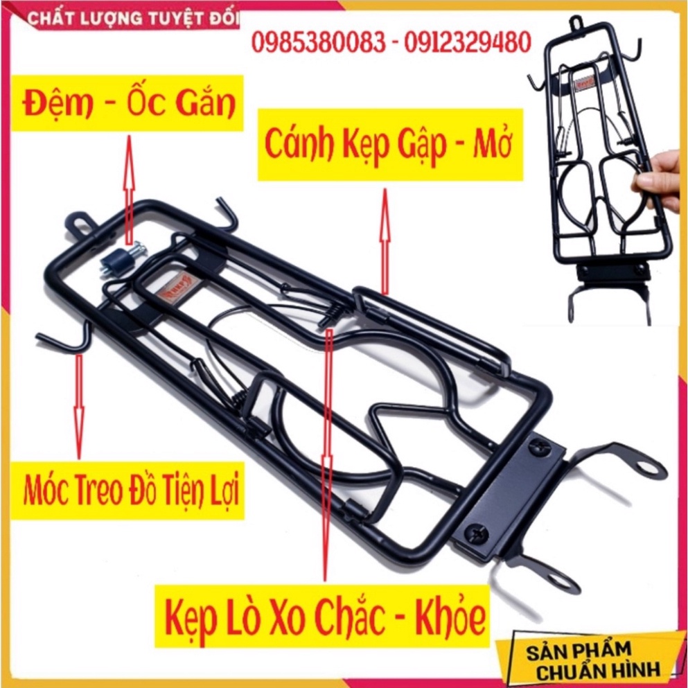 Baga Giữa EX155 Và EX155 VVA (Exciter 155 VVA) Cao Cấp INOX Sơn Đen Tĩnh Điện Dày 10 Ly Chắc Chắn Mẫu Mới 2021 Ảnh thật