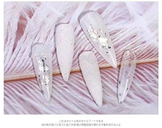 Nhũ rắc mịn kim cương siêu sáng hot màu đen trắng 1 hũ